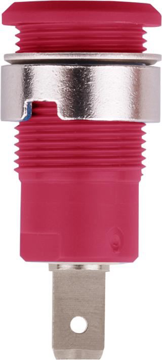 STAUBLI 4mm Safety Socket, Red, Panel Mount, 24A, 1kV