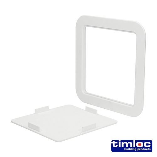 Timco AP200 Πλαστικό Πάνελ Πρόσβασης με Κλιπ, Λευκό, 205x205mm