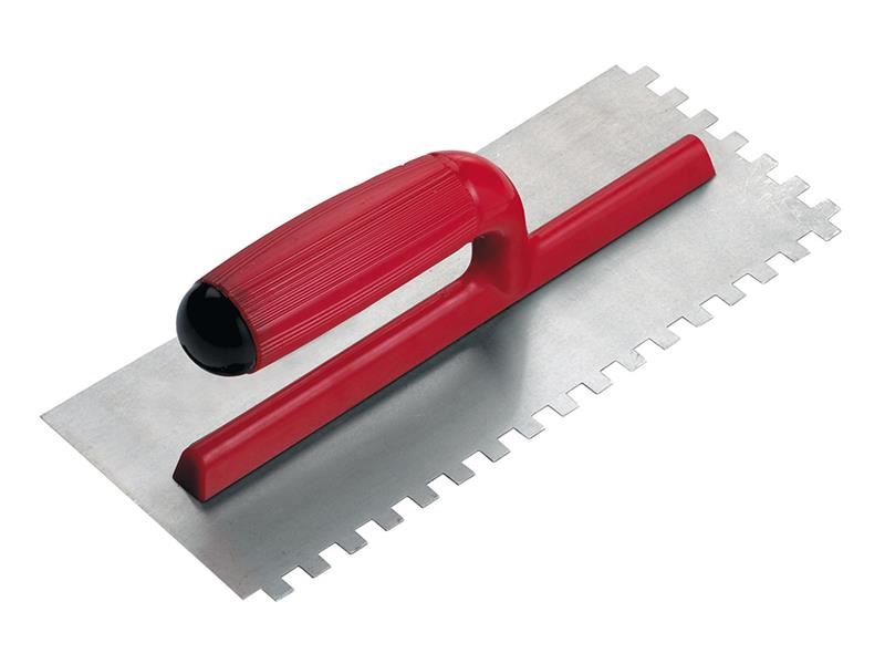RUBI PRO Steel Notched Trowel 11x4in, 1/2in Square Notch