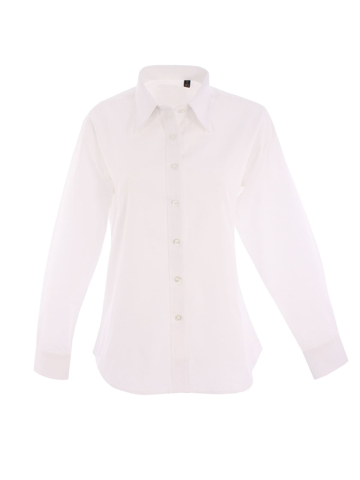 Uneek Women's Pinpoint Oxford Full Sleeve Shirt, White, 2XL