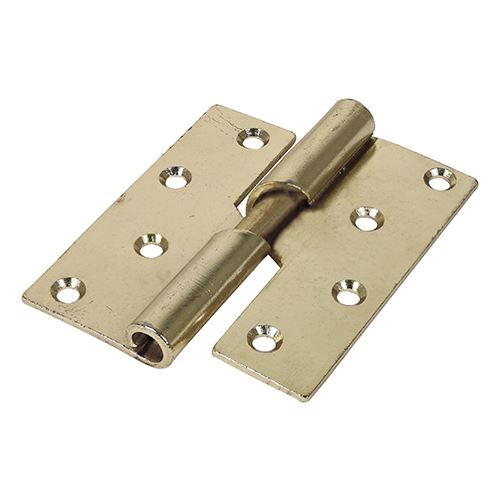 Timco 466 상승식 경첩, 왼쪽, 전도 황동 마감, 100 x 86mm (2개 패키지)