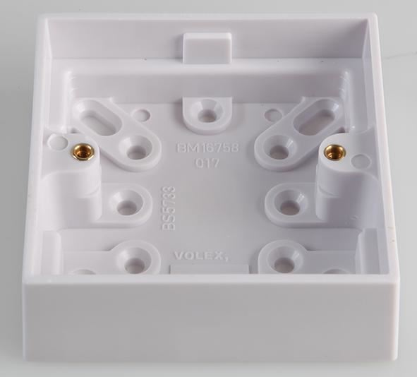 VOLEX ACCESSORIES - 1-fach Aufputz-Dose weiß, 29mm