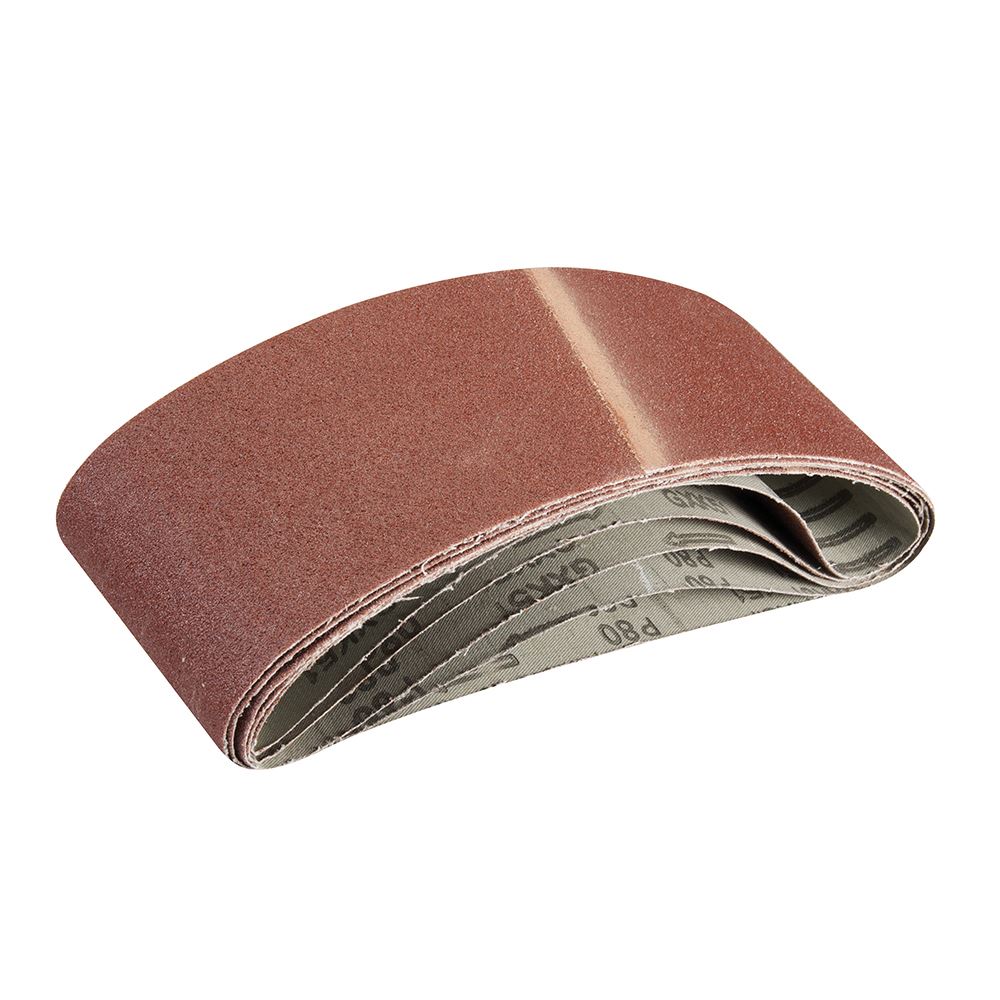 Silverline Cintas de Lijar 100 x 610mm Grano 80, Pack de 5