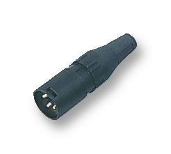 DELTRON ENCLOSURES 4-Pin XLR Plug, Cable Mount