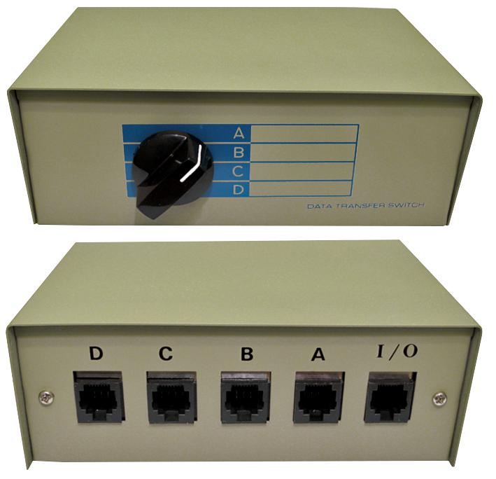 PRO SIGNAL 4-Way RJ45 Ethernet Switch Box, Manual Data Switcher