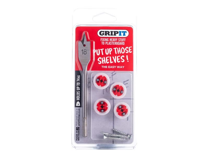 Gripit Kit d'Étagère pour Murs en Placoplâtre