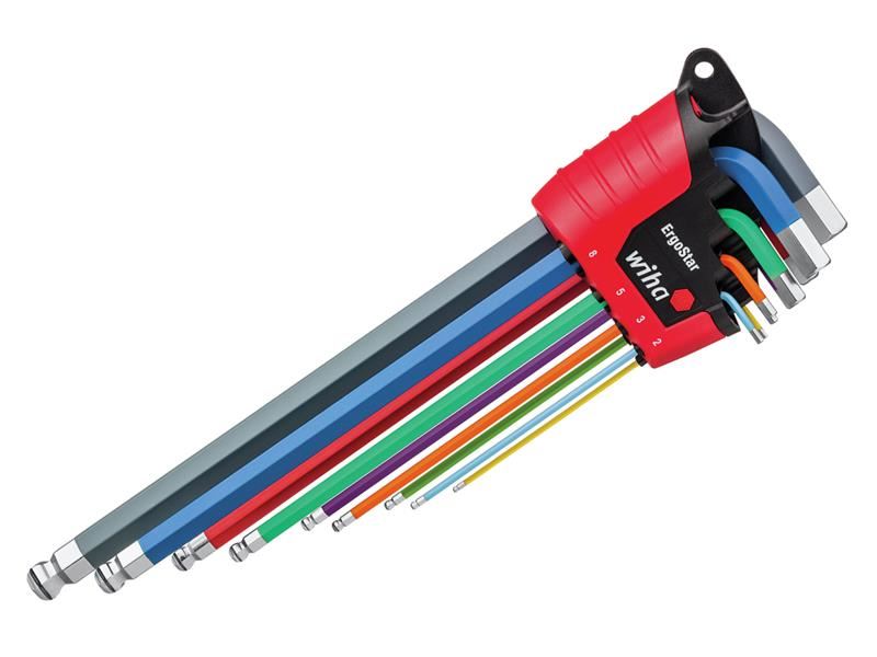 Wiha ErgoStar MagicRing Hex Ball End L-Key Set, 9-Piece