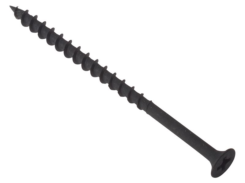 ForgeFix Phillips Drywall Screws, Bugle Head, 3.5x38mm, Black Phosphate, Pack 1