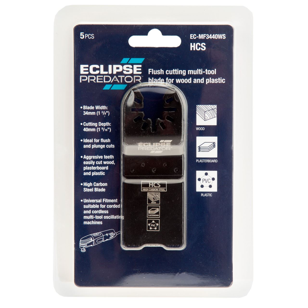 Eclipse MF3440WS Flachschneid-Mehrzweckklingen (5-teilig)