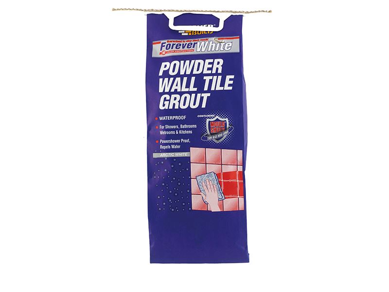 Everbuild Sika Forever White Powder Wall Tile Grout, 3kg