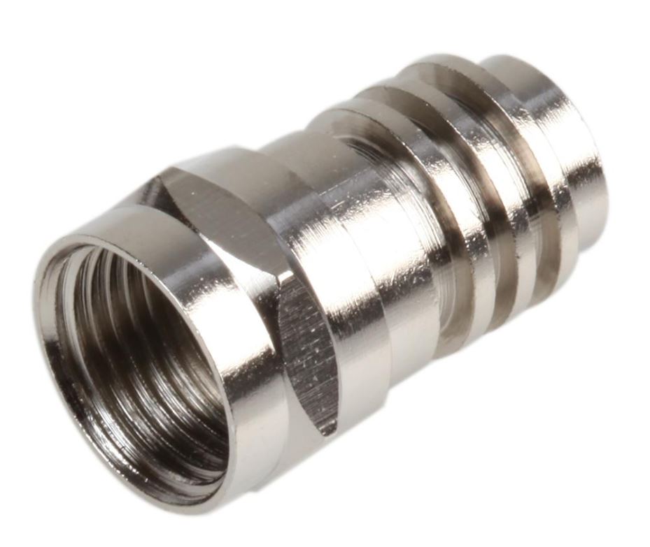 PROCEPTION F-Kontaktstecker mit Crimp, 75 Ohm, Shotgun-Kabel, Packung mit 100