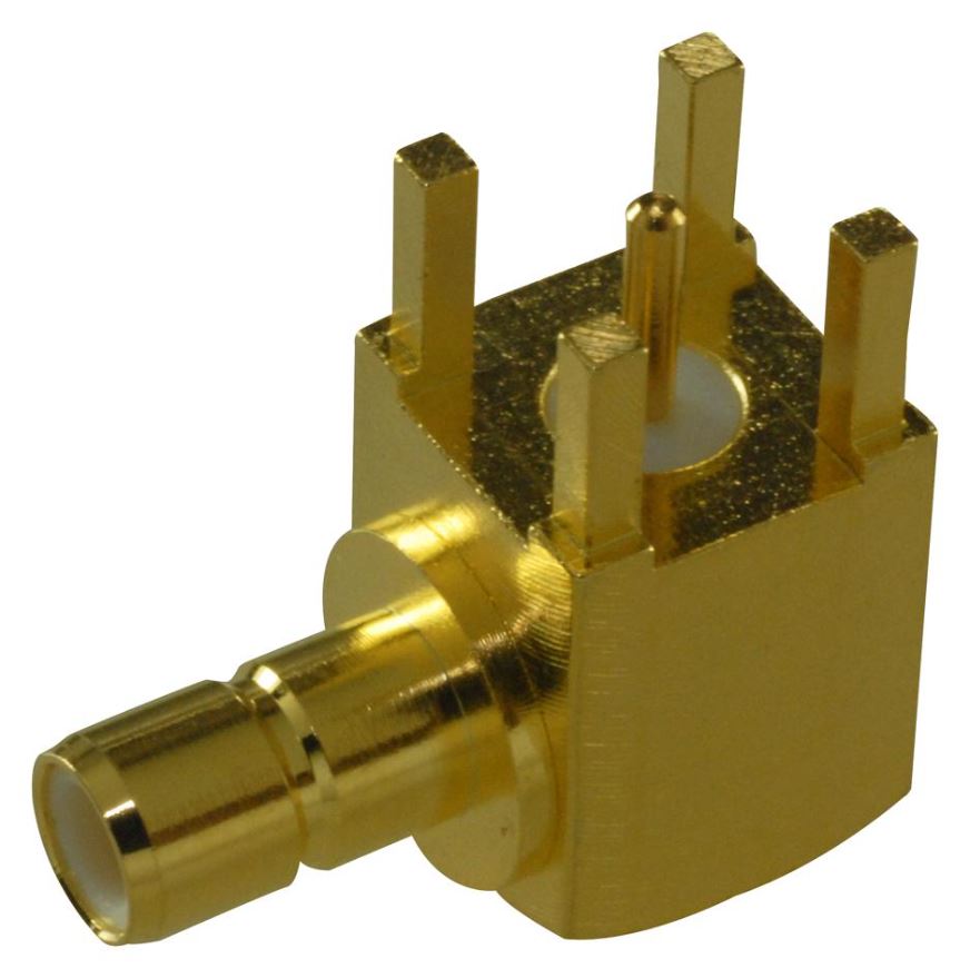 Amphenol SMB1252B1-3GT30G-50 Rechthoekige Jack Connector, 50 Ohm