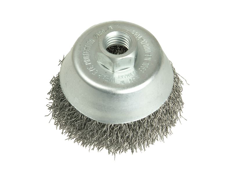 Lessmann Cup Brush 80mm M14, 0.35mm Steel Wire