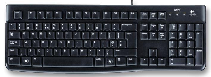 로지텍 K120 비즈니스 키보드, 블랙