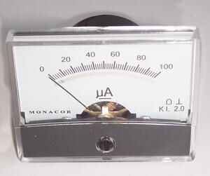 RARAION - 模擬面板錶，直流電流，0µA 至 100µA