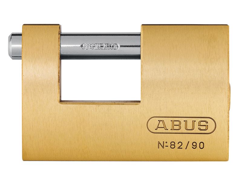 ABUS 82/90mm Brass Shutter Padlock, Keyed Alike, 8521