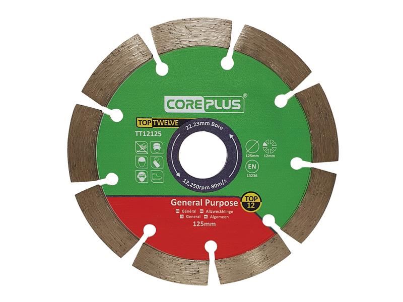 CorePlus Top Twelve Diamond Blade 125mm, General Purpose
