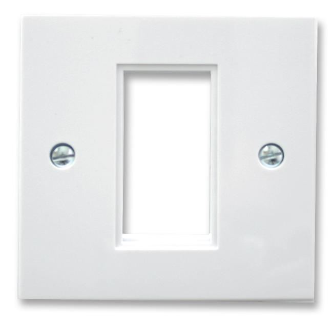 TRIAX 1 Gang Half Euro Module Plate, White