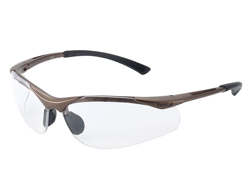 Bolle Contour Platinum Safety Glasses - Clear