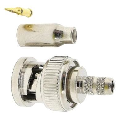 VDC Conector BNC de Crimpado, 75 Ohmios, RG179, DC-2GHz