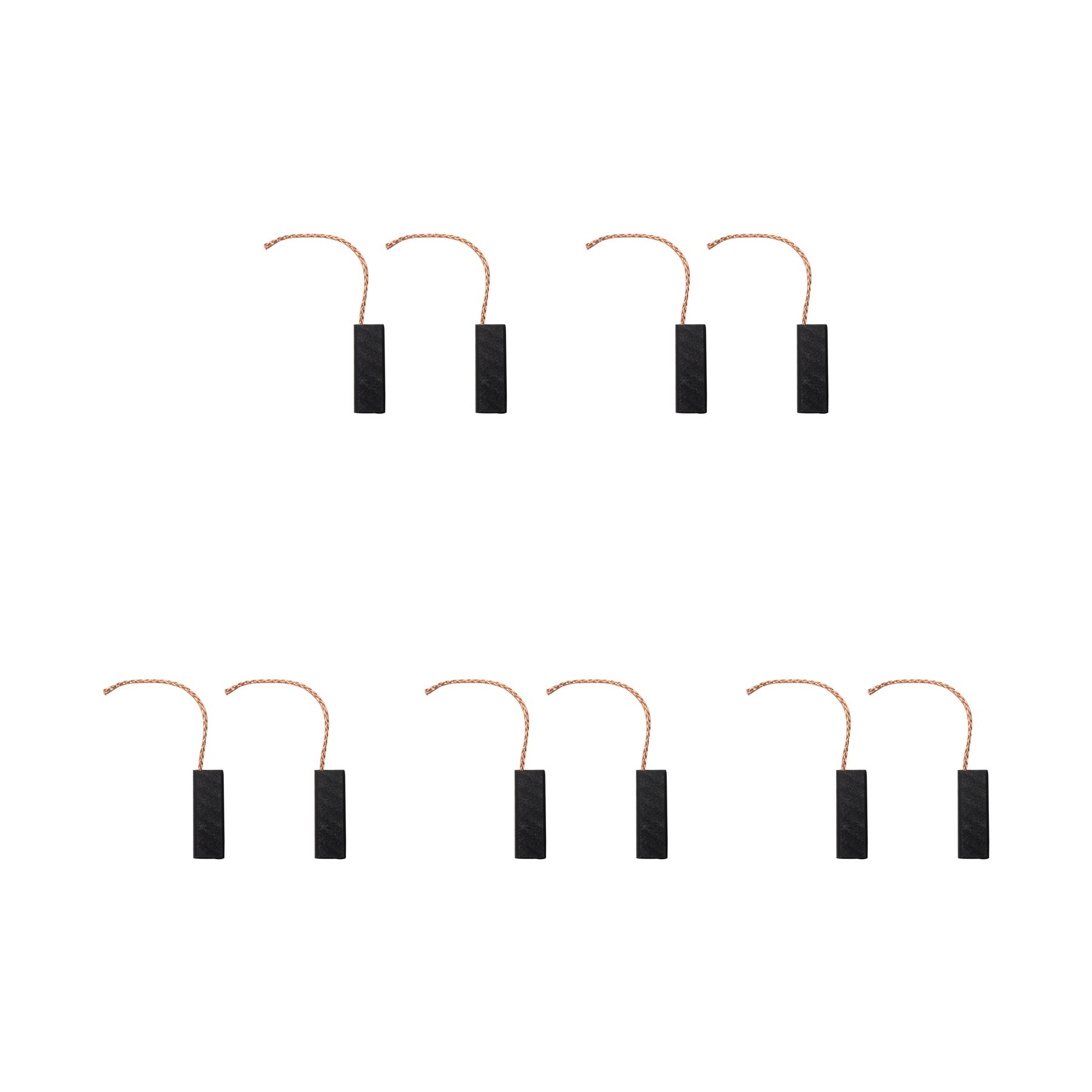 5 Sets of 2x Carbon Brushes for Miele Washing Machine (6.2 x 8 x 25mm)