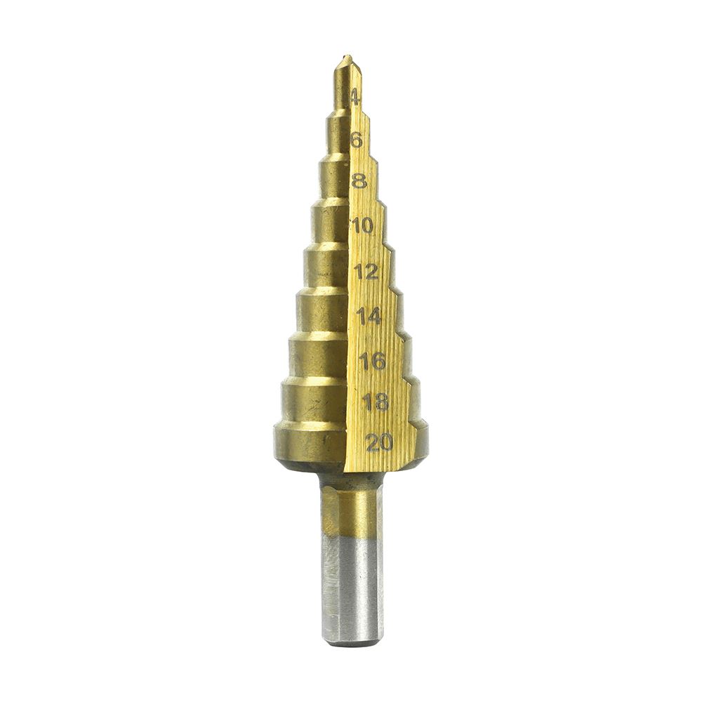 Timco - Plandaí Céime HSS, 4-20mm, Brat TiN