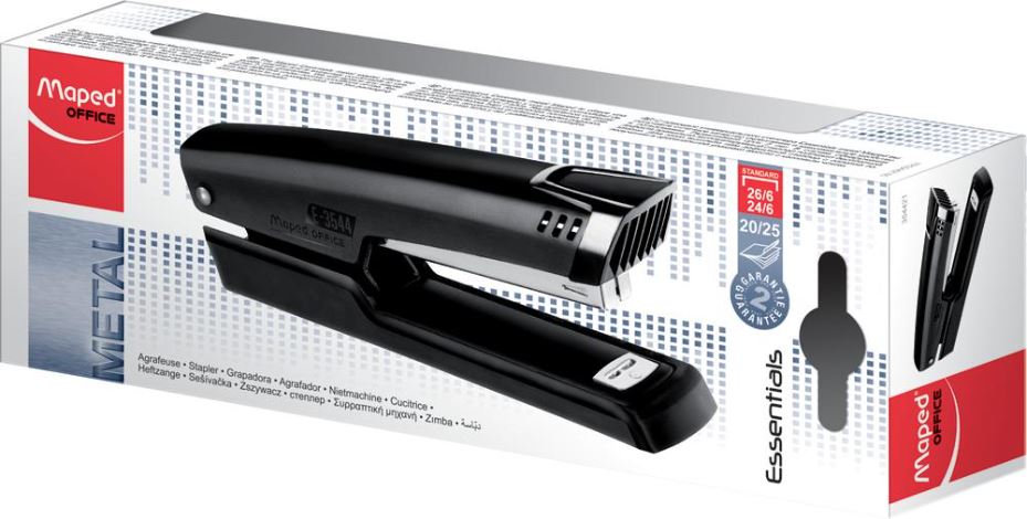 MAPED Essentials Metal Stapler with 180° Opening