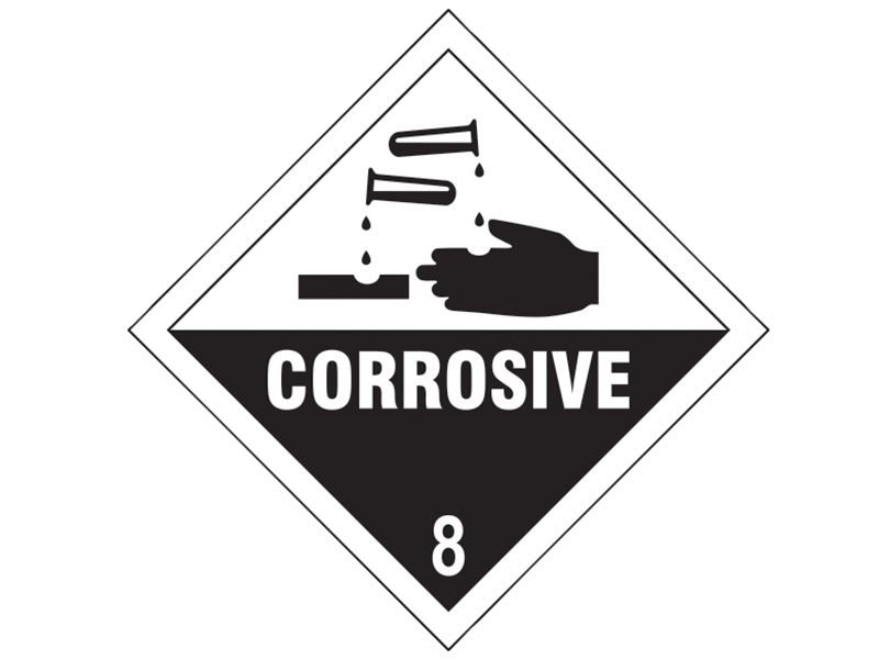 SCAN - Autocollant Vinylique Corrosif 8, 100x100mm