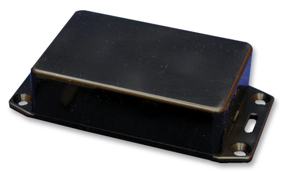 HAMMOND IP54 Schwarzes flammhemmendes ABS-Gehäuse mit Flanschdeckel - 121x94x35