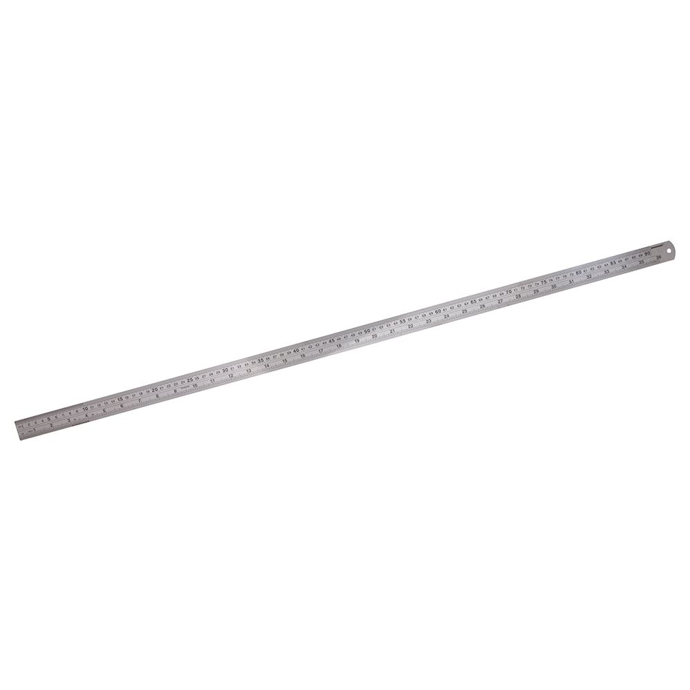 Silverline Precision Steel Rule, 900mm, Metric & Imperial