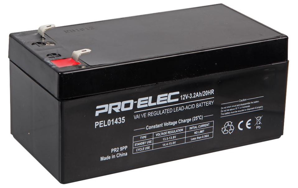 PRO ELEC 3.2Ah 12V AGM鉛蓄電池