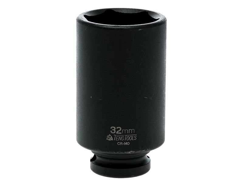 Teng Diepe Impact Steeksleutel 1/2 inch aandrijving 32mm, Zeskant 6-Punts