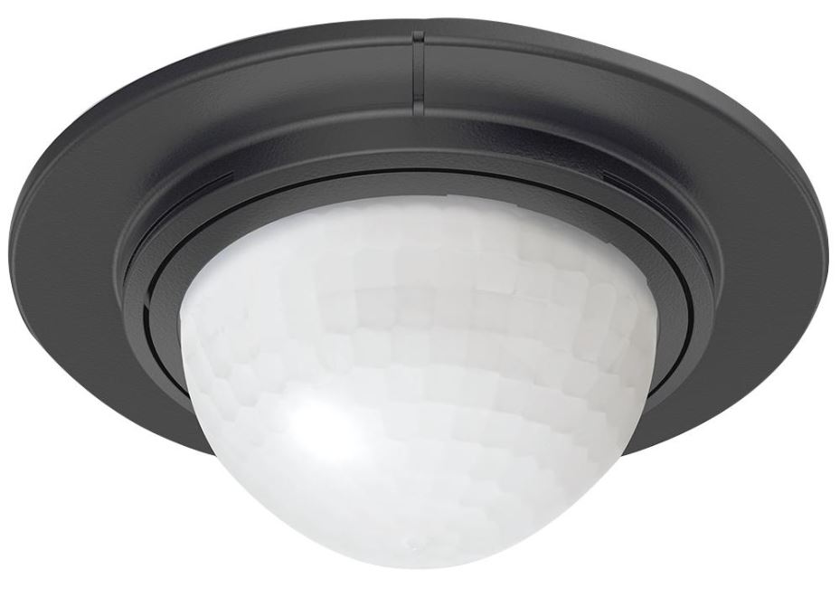 STEINEL 360° Recessed PIR Lighting Controller, IP54, Black