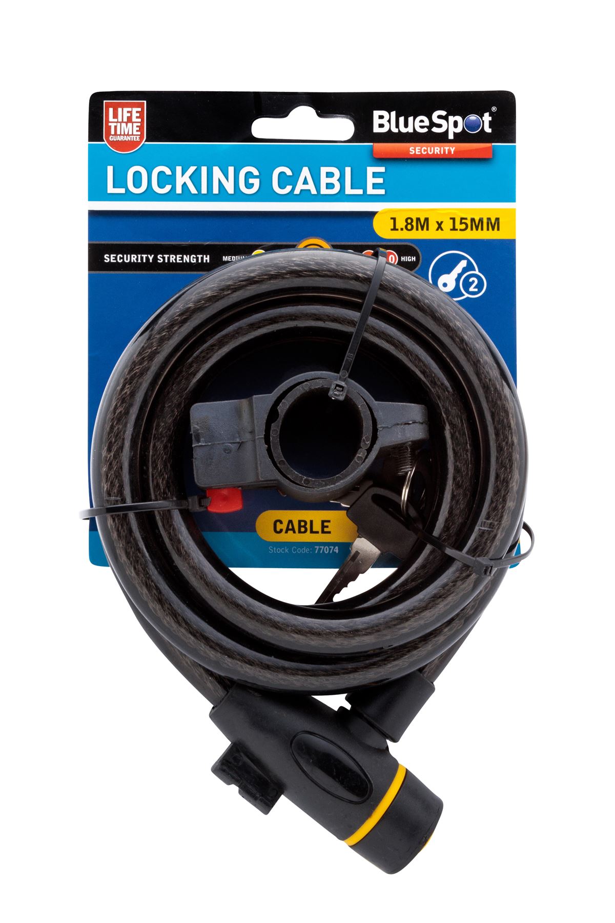 Blue Spot Tools Cavo di Sicurezza in Acciaio Intrecciato 15mm x 1,8m