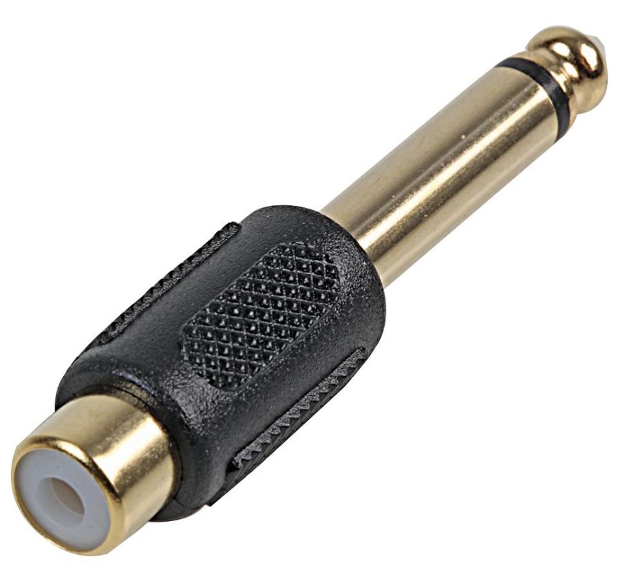 Pro-Signal RCA to 6.35mm Mono Jack Adapter