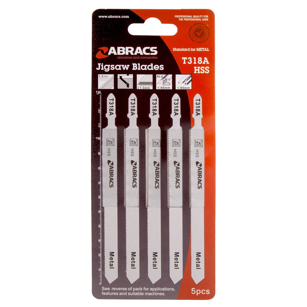 Abracs - Bilah Jigsaw T318A untuk Logam (5 Bilah)