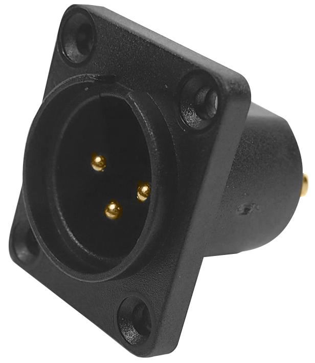 CLIFF Electronic Components Αεροστεγής 3-Pin XLR Plug, Τοποθέτηση σε Πάνελ
