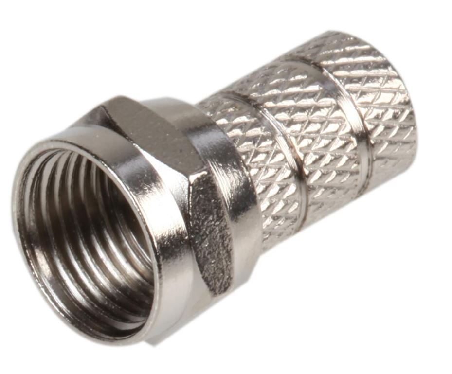 PROCEPTION Twist-On F-Stecker für Schrotflintenkabel, 75 Ohm, Packung mit 100