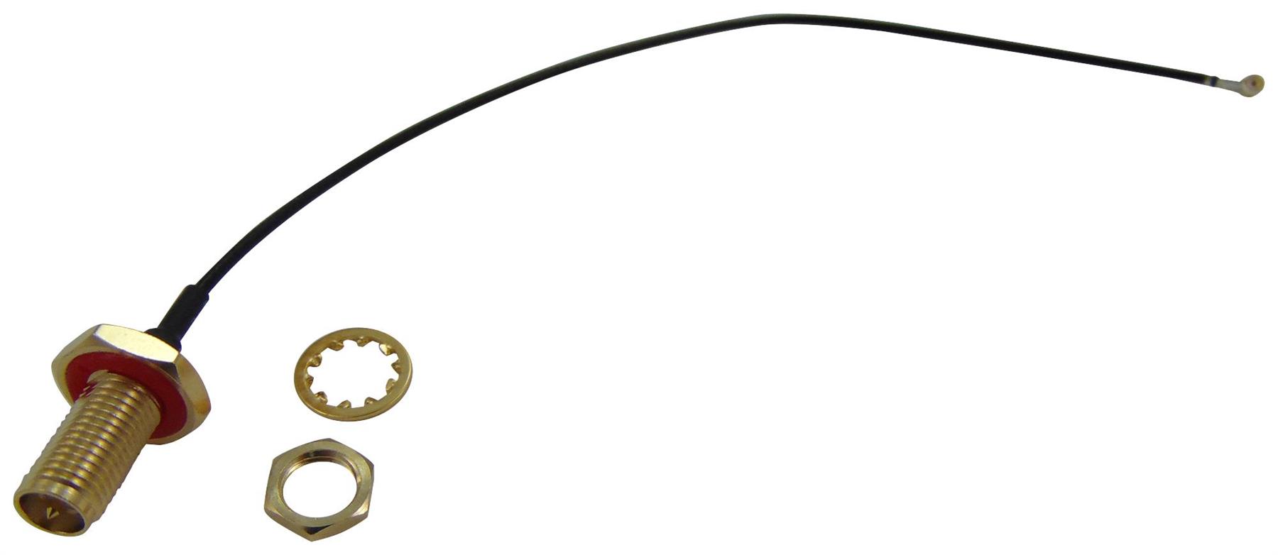 MULTICOMP PRO - Cábla Coaxial U.FL go RP-SMA, Cearnóg Cheart, 200mm