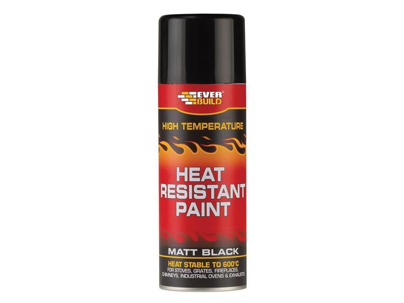 Everbuild Sika Heat Resistant Spray Paint, 400ml, up to 600°C