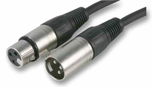 PULSE XLR Male to Female Microphone Lead, 0.75m, Nickel