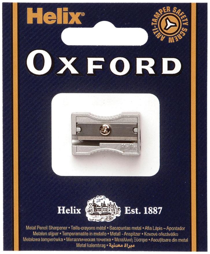 HELIX Metal Pencil Sharpener, 1 Hole, Zinc Alloy