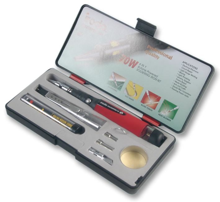 IRODA SolderPro 70 Butane Soldering Iron Kit, 25-80W (450°C)