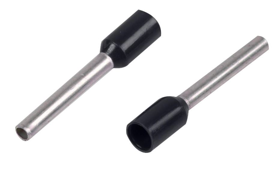 PRO POWER Terminalino Francese Monopinza 1.50mm Nero, Confezione da 100