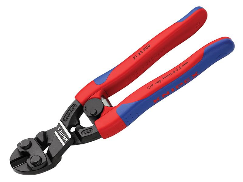 Knipex CoBolt® Tronchesino Compatto per Bulloni 200mm, Testa a 20°, Impugnatura