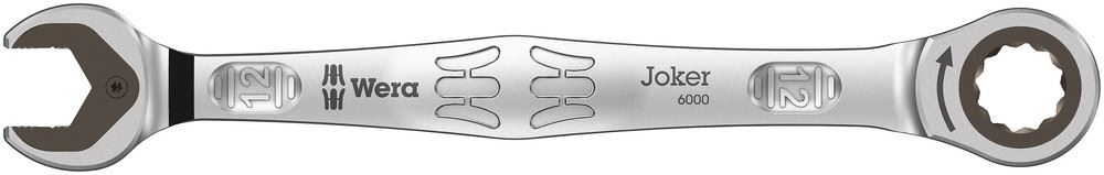 Wera 6000 Joker Ratcheting Combination Wrench, 12mm, 170.7mm