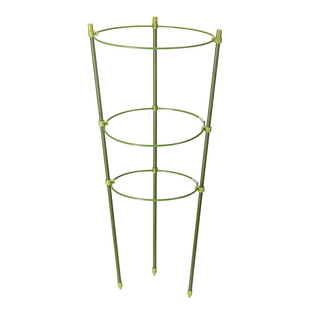 Silverline Plant Support with 3 Rings, Aluminium & Plastic, 450mm