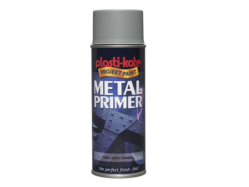 PlastiKote - Apprêt métal gris en aérosol, 400ml
