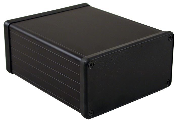 HAMMOND Caja de Aluminio Extruido IP54 Negro, Serie 1455 - 120x103x53 mm