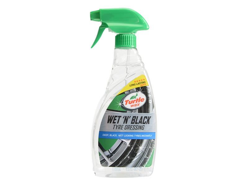 Turtle Wax Wet 'n' Black Tyre Dressing, 500ml Silicone Formula